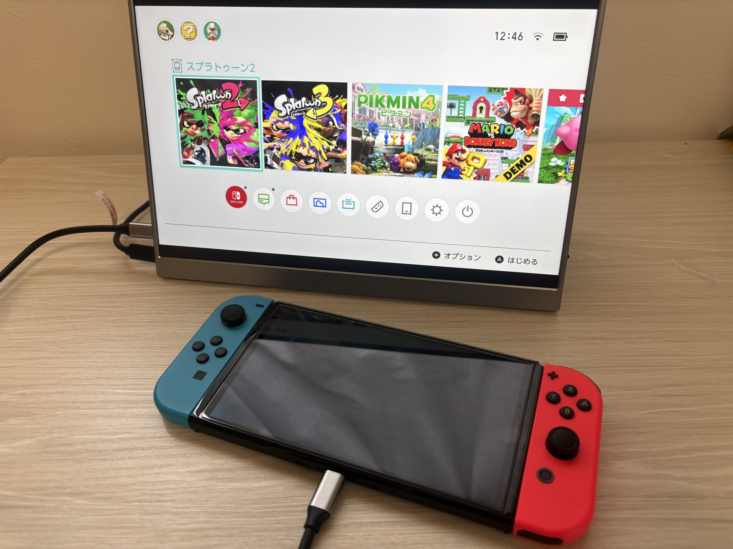 cocopar zs-133tにNintendo Switchの画面を表示