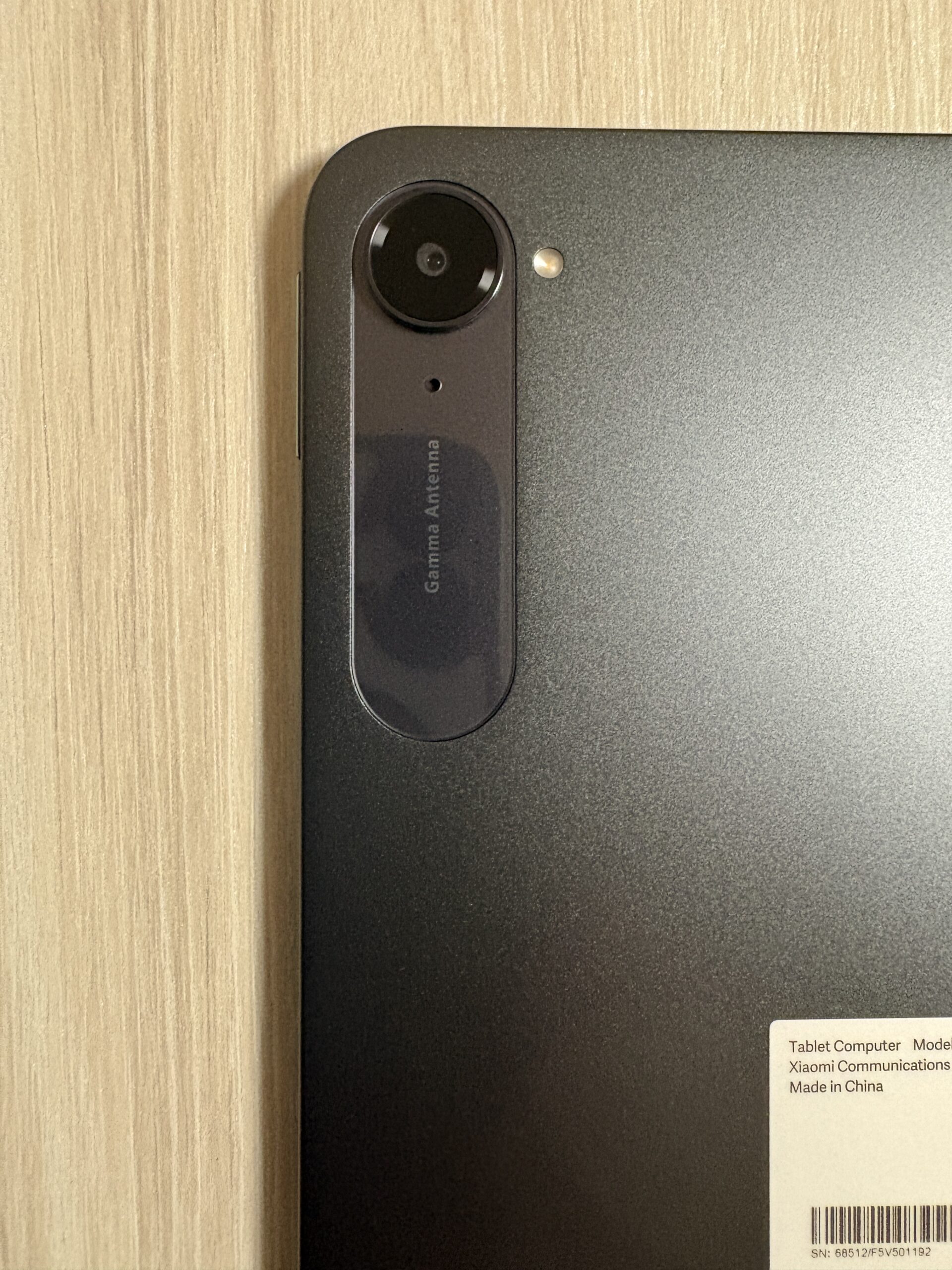 Xiaomi Pad Miniのカメラユニット