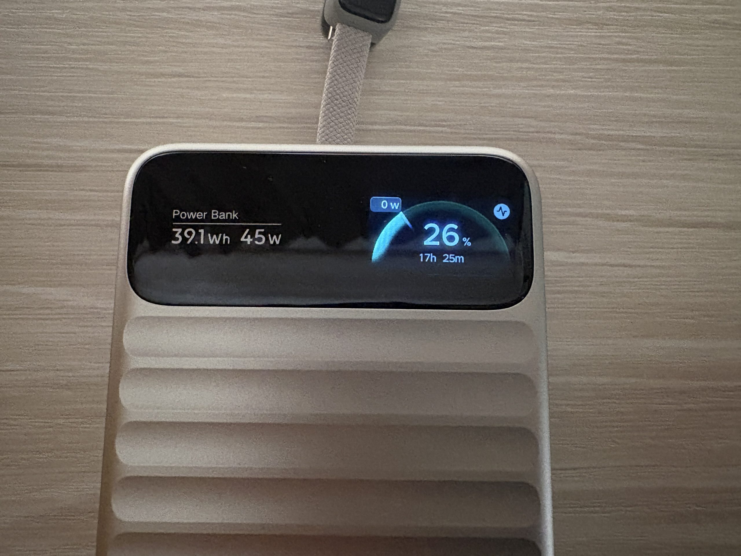 UGREEN Nexode Wavyの通常充電時の緑色ゲージ