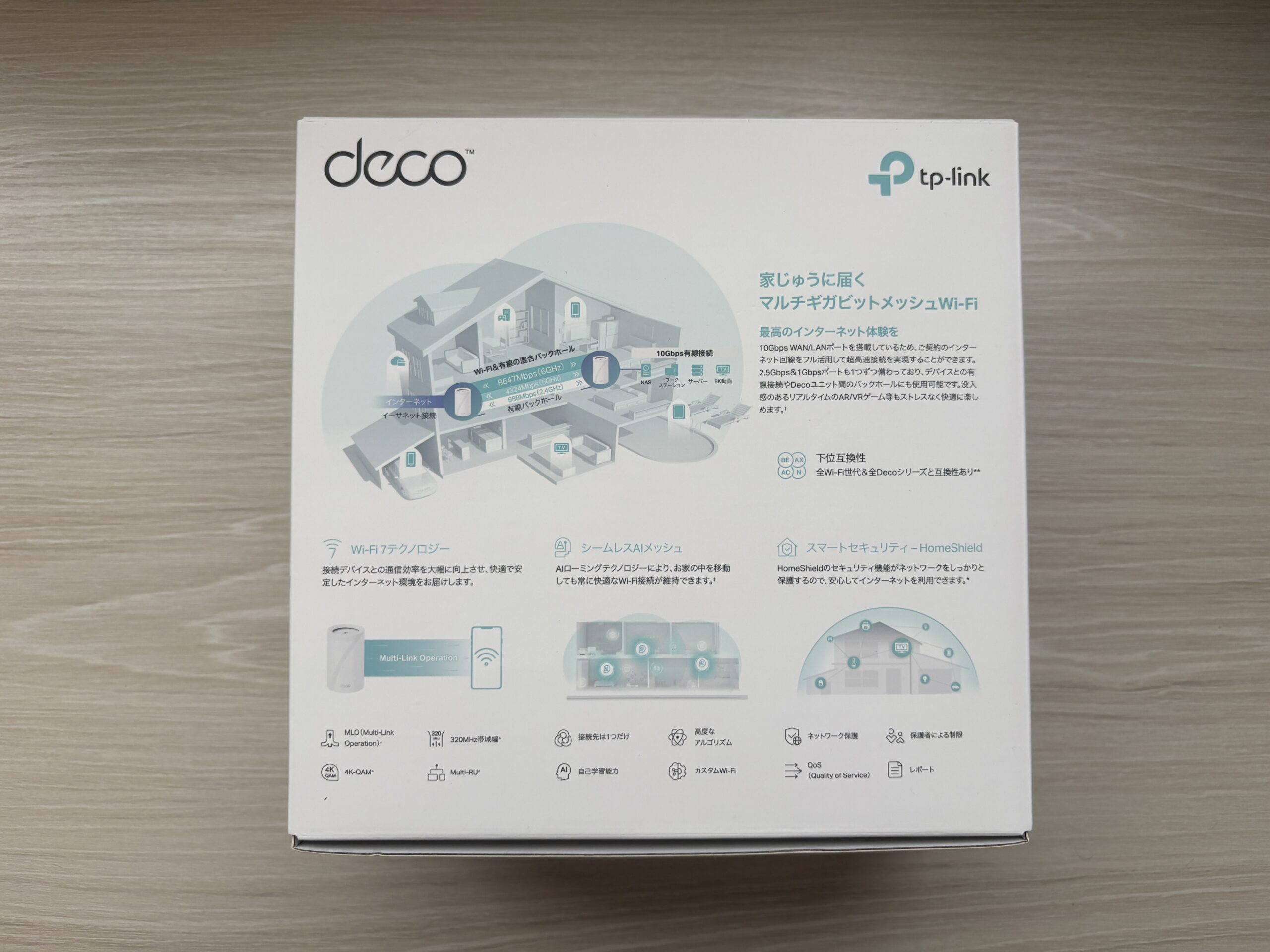 Deco BE68 2パック外箱の裏面